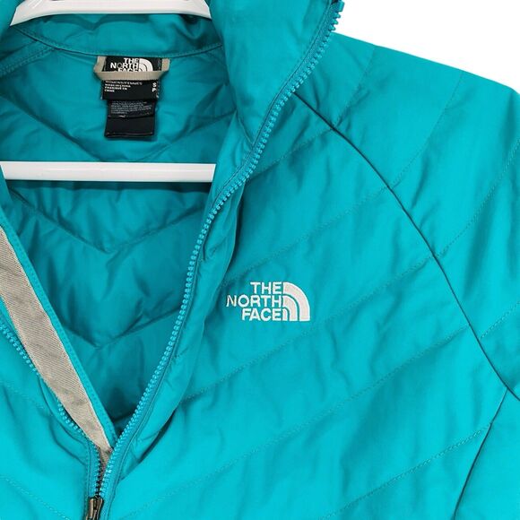The North Face Puffer Jacket Womens 550 Down Feather Sports Coat, Green, Small P - Picture 2 of 13